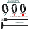 Miniatyrbillede 2 af 5: Oplader til Fitbit Inspire 2 Fitness Tracker, Udskiftningsopladningskabel Tilbehør til Fitbit Inspire 2 [2-pak, 3,3 fod/1 m]
