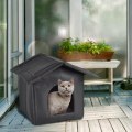 Miniatyrbillede 3 af 4: Udendørs Kattehus, Udendørs Kattehus Vejrbestandigt, Indendørs Hundehus, Tykkere Vejrbestandigt Foldbar Kattetelt, Vintervarm Oxford Klud Vildkatte Hun