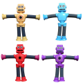 Miniatyrbilde 1 av 5: Teleskopisk Sugkopprobot Lekebarn Sugleker Sansestimulerende Leker Teleskopisk Rør Sugleke 4PCS