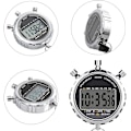Miniatyrbillede 2 af 3: Digital Stopur, Håndholdt Stor LCD Skærm Vandafvisende Daglig Alarm 1/100 Sekunders Præcision