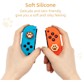 Miniatyrbild 3 av 5: 2 st Thumb Grip-överdrag i kattpåtform, Mjuk Silikon Joystick-skydd Kompatibel med Nintendo Switch/OLED/Switch Lite (Mjölkte Brown)
