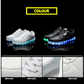 Miniatyrbild 3 av 5: USB Laddningsbara Ljusskor Sportskor Med LED-Ljus Dans Sneakers Vit Vit White 41