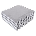 Miniatyrbillede 1 af 5: 10 stk. Plysstofgulvmatte Blød Tyk Split Fuge Interlocking Plysstofgulvtæppe Grey
