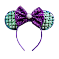 Miniatyrbild 1 av 3: Disney Lilla Sjöjungfrun Ariel Prinsessdräkt Barnklänning För Flickor Cosplay Barn Karneval Födelsedagsfest Kläder Sjöjungfrun Klänning V 7-8T(size 140) headand