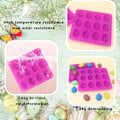 Miniatyrbillede 3 af 5: x Silikonforme til Påskechokolade - 16 Hulrum - Påskeæg, Kanin, Kurv - Non-Stick Bageform - Voks Smelteforme til Børn, Påskefest, DIY Chokolade Easter E