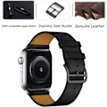 Miniatyrbilde 2 av 5: Sort/brun Kompatibel med Apple Watch reim 38/40/41 mm, lær