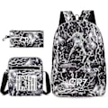 Pikkukuva 3 / 3: Jalkapalloilija C Ronaldo CR7 -painatus reppu ympäri opiskelijan kolmiosainen reppu. Black 2 Single shoulder bag