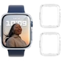 Miniatyrbild 1 av 5: 2 st Apple Watch-fodral TPU-skärmskydd Transparent Färg 42 mm Svart Svart 42mm