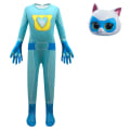 Miniatyrbillede 2 af 5: Nye Børne Superkitties Cosplay Jumpsuits Til Børn Dragter Halloween Kostume Performance Romper Allehelgensdag Børne Kostume Sky Blue 140cm
