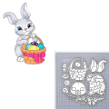 Miniatyrbillede 4 af 5: Påskeharekurv Metal Skæreforme Stencil Scrapbooking DIY Album Stempel Papir Kort Prægning