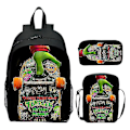 Miniatyrbild 1 av 5: 2024 Nya Teenage Mutant Ninja Turtles Skolväska Axelväska Pennväska 3-pack 16\" Ryggsäck Cartoon Tryckt Väskor Pojkar Födelsedagspresent Hög Kvalitet T-12