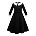 Miniatyrbild 1 av 3: Wednesday Addams Set Festkläder för Vuxna och Barn Endast Klänningar Only dresses 140cm
