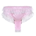 Miniatyrbillede 1 af 5: Mænds Åben Front Thong Pink M