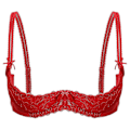 Miniatyrbillede 2 af 5: Dame 1/2 Kop Push Up Underwire Lace BH Lingeri Åben Brystkop BH Toppe Justerbar Rem Svampepolstret BH Undertøj Red B 4XL