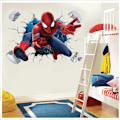 Miniatyrbild 3 av 5: Spider-Man bryter igenom väggdekaler 3D röda spindelväggsdekaler barn sovrum vardagsrumsväggdekor 15,7x23,6 tum (Spider-Man)