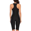 Miniatyrbild 5 av 5: Dam One Piece Baddräkt Långärmad Rash Guard Dam Wetsuit Atletisk Baddräkt Surfing Dykning Dragkedja Fram Baddräkt Badkläder Wanke Black Sleeveless 3XL