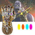 Pikkukuva 2 / 5: Lasten Thanos-hanskat Gauntlet LED-valoilla 4 lelua