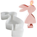Miniatyrbillede 1 af 5: Påskehare Silikonforme, 3D Kanin Chokoladeform, Kanin Silikonform Til Påske DIY Form Til Kage, Gele, Pudding L