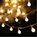 Miniatyrbillede 5 af 5: Silikon Fairy Light Kæde til Julepynt Hjemmet Hvid kugle Farverig White ball Colorful 10 m80lights 3 battery packsUSB