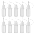 Miniatyrbillede 1 af 2: 10ml Genanvendelige Plastikflasker med Tryk-Spids Applikator