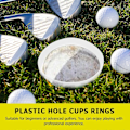 Miniatyrbillede 2 af 4: 3 stk. Plastik Putting Green Hul Cups Ringe Golf Hul Cups Ringe Putting Træningshjælp