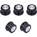 Miniatyrbillede 2 af 4: 10 stk. Potentiometerknap Sort 6,4 mm A03 Kontrolknap Blænde Justerbar Kompatibel med 3590s Potentiometer, Elektronisk Udstyr Volumenjustering