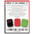 Miniatyrbild 4 av 4: Risk It Or Drink It - Kul Partyspel för College Kortspel, Drickspelet, Förfest, Kväll, Roliga Utmaningar, Frågor, Vuxna [HK] Risk It Or Drink It