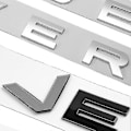 Miniatyrbilde 2 av 2: 3D ABS Logo Range Rover Bokstaver Emblem Klistremerke Bil Front Pansermerke For Range Rover Sport Evoque L322 L320 L406 P38 Tilbehør - G Sport Black Silver