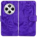 Tigerpreget skinnveske for Redmi 14C 4G Purple