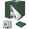 Miniatyrbild 1 av 5: Överdrag för 1000L IBC-tank, 420D-överdrag, Anti-UV-överdrag, IBC-överdrag med dragkedja, 120x100x116cm (grön)