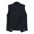 Miniatyrbilde 4 av 5: Vår- og høstjakke for kvinner, ensfarget, uten ermer, denimjakke Black xl
