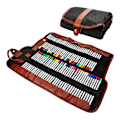 Miniatyrbillede 1 af 4: Blyantsholder, 72 Assorterede Farvede Blyanter Organizer, Rulbar Vaskbar Canvas Blyanttaske Til Skole