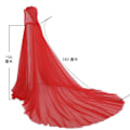 Miniatyrbillede 4 af 4: Halloween Kostume til Kvinder med Hætte Tulle Kappe Sort Hvid Rød Bryllup Brudekjole Gulvlængde Blød Mesh Kappe White One Size