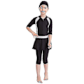 Miniatyrbild 1 av 5: Muslimsk flickbadkläder Islamisk barnkläder Blygsam Burkini Badkläder för strand Black 7-8 Years