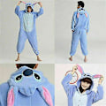 Pikkukuva 2 / 2: Jumpsuit-unipuku Nukkumiseen, Yksikoko, Cosplay, Aikuisten Asut, Lapset, Lilo ja Stitch Pink S