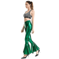Miniatyrbild 1 av 3: Kvinnors Flared Byxor Mermaid Wide Leg Byxor Hippie Metallic Byxor_fs Green L