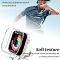 Miniatyrbild 5 av 5: 2-pack Apple Watch-fodral Tpu-skärmsskydd Transparent Färg 44mm Midnatt Blå Midnattsblå 44mm