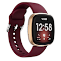 Miniatyrbillede 1 af 5: Silicone Urrem til Fitbit Versa 3 Wine Red