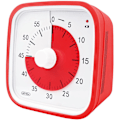 Miniatyrbillede 1 af 5: Visuel Nedtællingstimer, Overdimensioneret Klasseværelses Visuel Timer Til Børn Og Voksne, Holdbar Mekanisk Køkken Timer Ur Red