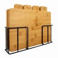 Cutting Boards with Bamboo Stand - 5 Pieces 1990