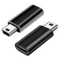 Miniatyrbilde 4 av 5: Mini 5-pinners USB-adapter B Hann til USB Type C Hunn Datatilkobling Black 1 Pcs