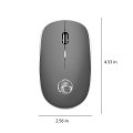Miniatyrbilde 4 av 5: Trådløs Mus 2.4g Lydløs Mus Med Usb-mottaker Bærbar Datamus For Pc-nettbrett Bærbar Datamaskin Med Windows-system Gray