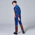 Pikkukuva 4 / 5: Lapsen Kapteeni Amerikka Lihasasu Super Sankari Kapteeni Amerikka Cosplay-asu Kilpi Halloween Karnevaaliasu Lapsille height 135-145cm