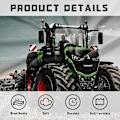 Miniatyrbild 3 av 4: Traktor Täcke Set 2/3 Delar Pojkar Traktor Sängkläder Set Med Kuddfodral 50x75 Cm För Barn Barn Tonåringar 220x240cm