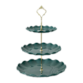 Miniatyrbilde 1 av 5: 3-etasjes Cupcake Stativ, Dessert Display Stativ, BPA-fri, Stor Kapasitet, Enkel Montering, Kake Stativ (LGL) Dark green