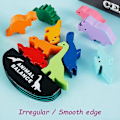 Miniatyrbillede 4 af 5: Balance-Dinosaur Legetøj Dyr Træ Byggeklodser Tidlig Uddannelse Dinosaur Stable Balance Julegave Fødselsdag Gaver Til Drenge Børn Piger