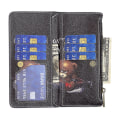 Miniatyrbilde 4 av 5: Lærveske med glidelås og mønstertrykk for Nokia G22 Bf03, lommebok, sammenleggbar stativdeksel Bear