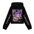 Jenter KPOP Demon Hunters Hettegenser Barn HUNTRX Rumi Hettegenser Genser Pullover Jumper Topp black 140