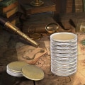Miniatyrbilde 5 av 5: 10 stk Blanke Mynter for Gravering, 40 mm i Diameter med Akrylbeskyttelsesboks (messing)
