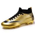 Miniatyrbillede 1 af 5: KIDENG Børns Fodboldstøvler Drenge Piger Ankel Fodboldstøvler Græs Træning Sportssko Sneakers Yj723 Gold 36